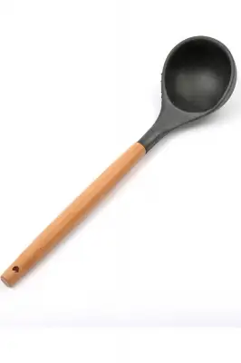 Kosova SLK-203 Bambu Saplı Silikon Kepçe 01603 Siyah