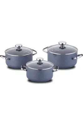 Korkmaz A2863 Stona Jr 6 Parça Tencere Seti Gri