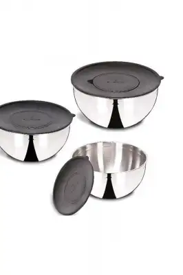 Sofram Yms 7 Parça Çelik Karıştırma Saklama Kabı Siyah