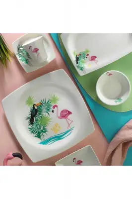 Kütahya Porselen Bone Mare 28 Parça Dekor Kahvaltı Takımı BNMR28KH1210200