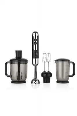 Korkmaz Mia Mega Siyah Krom Blender Set A447-12