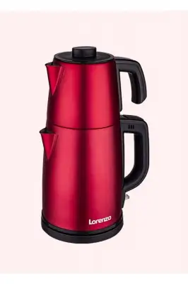 Lorenzo Teazen Çelik Çay Makinesi - Kırmızı - LRZ-1023