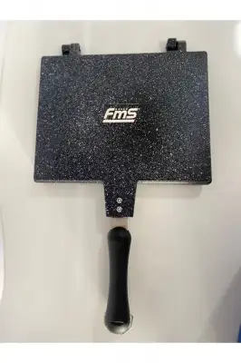 FMS Granit Döküm Ocak Üstü El Tost ve Çok Amaçlı Grill Tava 26 cm - Siyah - D3001SYH