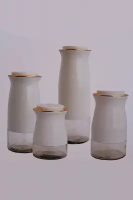 Perotti Caprice White 4'lü Kavanoz Set Beyaz