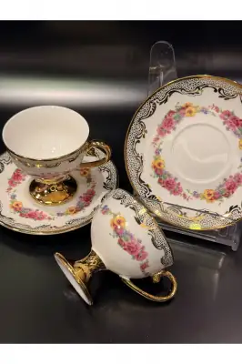 Kosova İst-170 90cc 6Lı Ayaklı Fincan(Drew) Gold