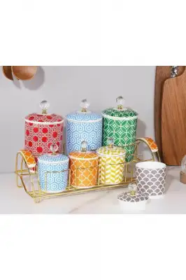 Arow Porselen Morocco 7'li Baharat Seti - TR-4007