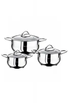 Oms Yummy 6 Parça Paslanmaz Çelik Tencere Seti 1032