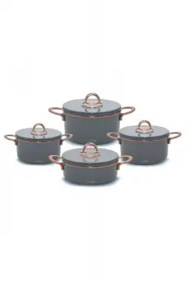 Neva Grizay 8 Parça Graye Tencere Seti
