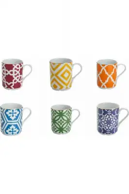 Porland Morocco Karışık Renk Kupa Seti 6 Parça