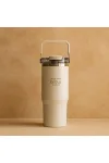 Arow H-206 Taşıma Kulplu Pipetli Kupa Matara 750 ML Beyaz