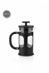 Arow 350 ml Borosilikat Cam French Press - Filtre Kahve ve Bitki Çayı Demleyici - Siyah D-854