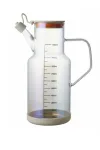 Arow Soft Damlatmaz Borosilikat Taban Silikon Kurumalı Cam Yağlık 1000 ML Beyaz - TR-6515