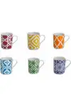 Porland Morocco Karışık Renk Kupa Seti 6 Parça