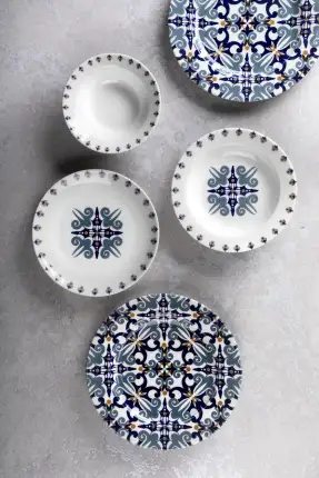 Aryıldız Porselen Arabesk 24 Parça Yemek Takımı