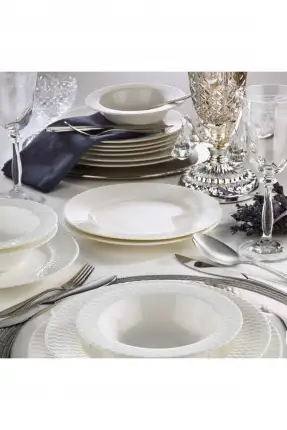 Kütahya Porselen Bone Iron 6 Kişilik 24 Parça Yemek Takımı