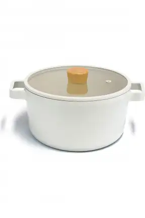 Neoflam Fika Cam Kapaklı Alüminyum Döküm Derin Tencere 26 x 13 cm.