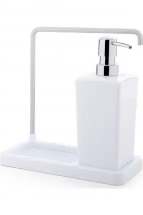 Primanova Luna Askılı Mutfak Sıvı Sabunluk Beyaz M-E56-01