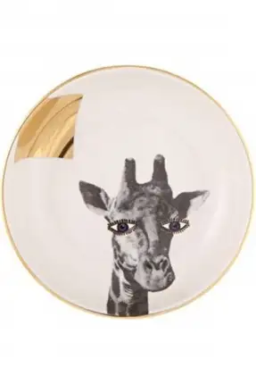 Porland Wild Life Antik Beyaz Kase Takımı 4'lü 17 cm