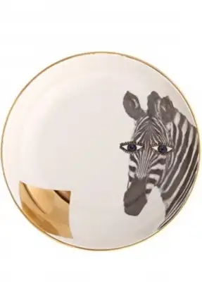 Porland Wild Life Antik Beyaz Kase Takımı 4'lü 17 cm