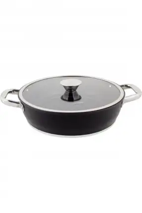Aryıldız Trendy Induction Prestige 26 cm Basık Tencere - Siyah