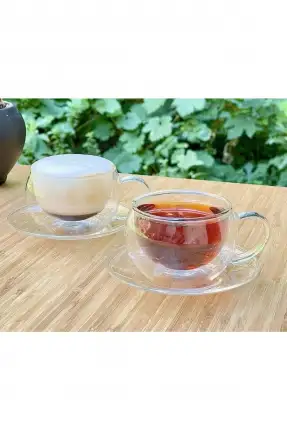 Arow Kupa Bardak Cam Çift Çidarlı TR-1693 Şeffaf