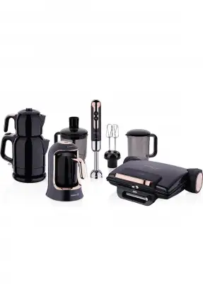 Korkmaz A1826 Deluxe 14 Parça Elektro Set Siyah