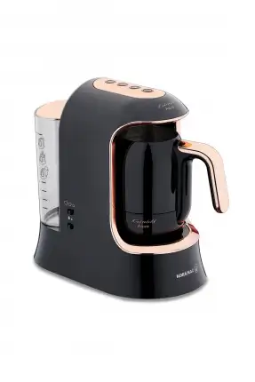 Korkmaz Kahvekolik Deluxe Aqua Siyah/Rosagold Kahve Makinası A862-04