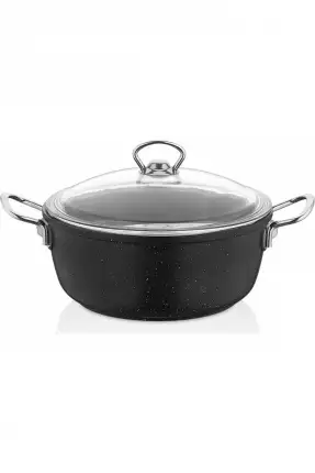 Taç Indüksiyon Gravita Döküm Derin Tencere 20 cm Siyah