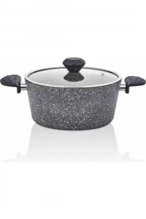 Taç Stone 7 Parça Granit Tencere Seti Gri