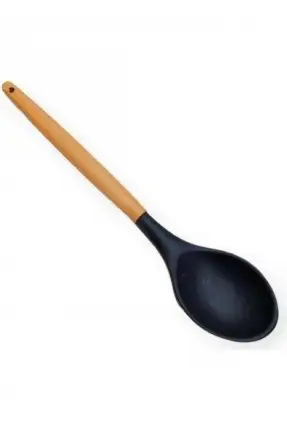 Kosova SLK-205 Bambu Silikon Kaşık Siyah 01605