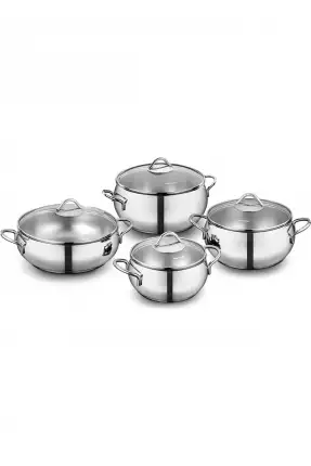 Korkmaz A1807 Tombik 8 Parça Tencere Seti