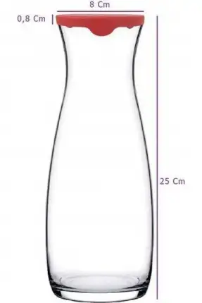 Paşabahçe Amphora 43813K Kırmızı Kapaklı Sürahi