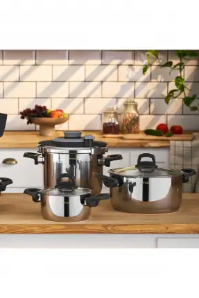 Emsan Wedding 16 Parça Çelik Tencere Çaydanlık Servis Seti