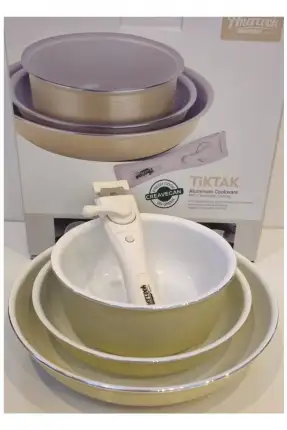 Amercook Bondy 4 Parça Tava Seti Krem