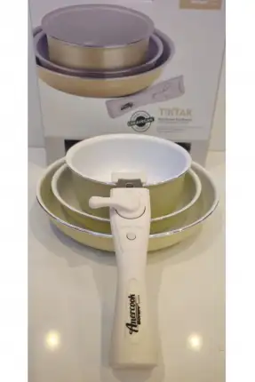 Amercook Bondy 4 Parça Tava Seti Krem