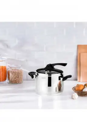 Nehir Silver Trend 4 Litre Klasik Düdüklü Tencere Siyah