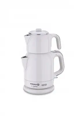 Korkmaz Çaytema Elekt. Çaydanlık Vanilya/Krom 1.7 lt A331-08