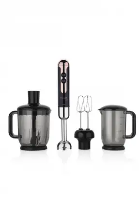Korkmaz Mia Mega Siyah Rosegold Deluxe Blender Set A447-15
