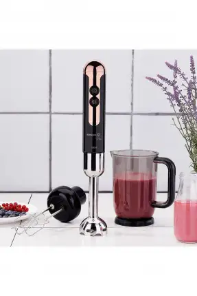 Korkmaz Mia Mega Siyah Rosegold Deluxe Blender Set A447-15
