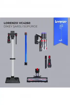 Lorenzo VC4260 25W Şarjlı Dikey Süpürge Mavi
