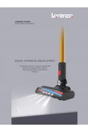 Lorenzo VC4260 25W Şarjlı Dikey Süpürge Mavi