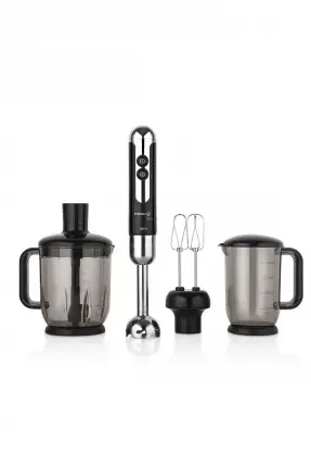 Korkmaz Mia Mega Siyah Krom Blender Set A447-12