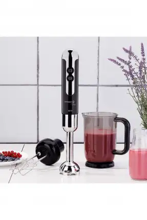 Korkmaz Mia Mega Siyah Krom Blender Set A447-12