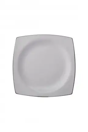 Emsan Zencerek Fine Bone 60 Parça 12 Kişilik Kare Yemek Takımı Beyaz