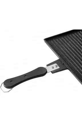 Nehir Lüks Siyah Alüminyum Döküm Küçük Tost Tavası