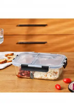 Emsan Twin 1360 ml Borosilikat Saklama Kabı