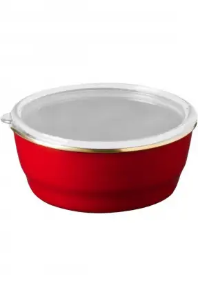 Arow Warm Kırmızı 3'lü Emaye Saklama Kabı - TR-4537