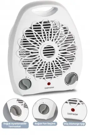 Goldmaster Summer Beyaz 2000 Watt Fanlı Isıtıcı