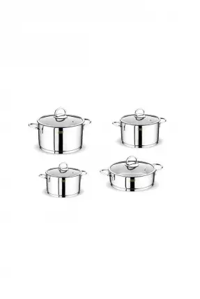 Fms Yıldız 8 Parça Çelik Tencere Seti - 6004