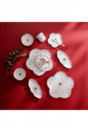 Emsan Myna Porselen 32 Parça 6 Kişilik Kahvaltı Takımı